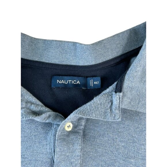 Nautica Polo Shirt Light Blue Pullover Collared Mens 4XLT Short Sleeve - Picture 4 of 10